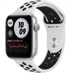 Умные часы Apple Watch SE GPS 44мм Aluminum Case with Nike Sport Band Silver Aluminum Case/Pure Platinum/Black (MYYH2RU/A) - esmart66.ru - Интернет-магазин цифровой техники | Екатеринбург