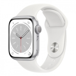 Умные часы Apple Watch Series 8 45 мм Aluminium Case, silver/white Sport Band (M/L) - esmart66.ru - Интернет-магазин цифровой техники | Екатеринбург