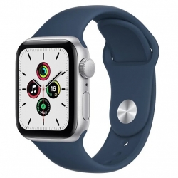 Умные часы Apple Watch SE 44 мм Aluminium Case, серебристый/синий омут (MKQ43) - esmart66.ru - Интернет-магазин цифровой техники | Екатеринбург
